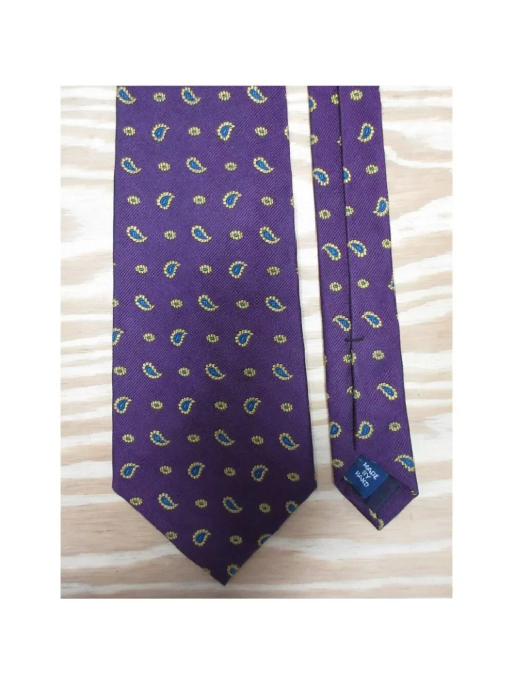 VINTAGE Polo Ralph Lauren Neck Tie Silk Jacquard Paisley USA Made